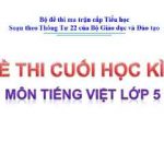 Đề thi cuối học kì 1 môn Tiếng Việt lớp 5