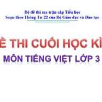 Đề thi cuối học kì 1 môn Tiếng Việt lớp 3