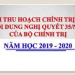 Bài thu hoạch chính trị hè 2019 về Nghị quyết 35 của BCT