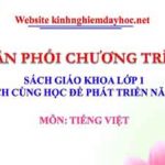 Phân phối chương trình môn Tiếng Việt. Sách Cùng học để phát triển năng lực