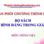 Phân phối chương trình môn Tiếng Việt. Sách Vì sự bình đẳng trong cuộc sống