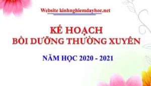 Ke Hoach Bdtx Nam Hoc 2020
