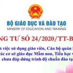 Thông tư 24/2020/TT-BGD-ĐT của Bộ Giáo dục và Đào tạo