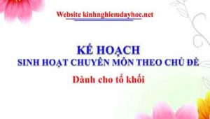 Ke Hoach Sinh Hoat Chuyen M