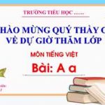 Bài 1 âm a. Bài giảng Tiếng Việt 1. Sách Kết nối