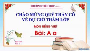 Bài 1 âm a. Bài giảng Tiếng Việt 1. Sách Kết nối