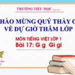 Bài 17 âm g gi. bài giảng Tiếng Việt 1, sách kết nối
