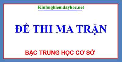 De Thi Ma Tran Thcs