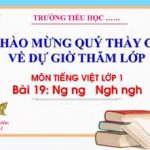 Bài 19 âm ng ngh. bài giảng Tiếng Việt 1, sách Kết nối