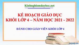 Ke Hoach Giao Duc Khoi 4