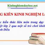 Giáo dục kiến thức liên môn trong dạy học môn Tiếng Việt lớp 2 qua một số trò chơi khởi động bộ sách Cánh Diều