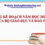 Khung kế hoạch năm học 2022 – 2023 của Bộ Giáo dục và Đào tạo