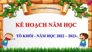 Ke Hoach Nam Hoc To Khoi