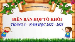 Bien Ban To Khoi Thang 3