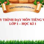 Quy trình dạy môn Tiếng Việt lớp 1 học kì 1