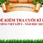Đề kiểm tra cuối kì II môn Tiếng Việt lớp 2 năm học 2022 – 2023