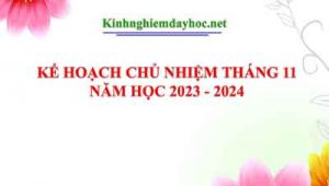 Ke Hoach Chu Nhiem Thang 11
