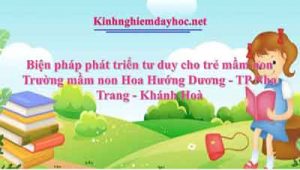 Biện pháp phát triển tư duy cho trẻ mầm non Trường mầm non Hoa Hướng Dương - TP Nha Trang - Khánh Hoà