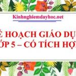 Kế hoạch giáo dục lớp 5 (7 môn có tích hợp)