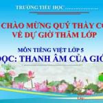 Bài giảng Thanh âm của gió