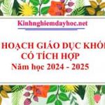 Kế hoạch giáo dục khối 4 có tích hợp năm học 2024-2025