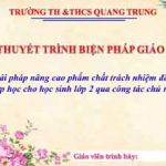 Một số giải pháp nâng cao phẩm chất trách nhiệm để nâng cao nề nếp lớp học cho học sinh lớp 2