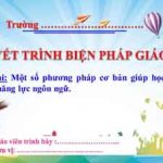 Một số phương pháp cơ bản giúp học sinh lớp 3 phát triển năng lực ngôn ngữ