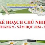 Kế hoạch chủ nhiệm tháng 9 năm học 2024 – 2025