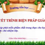 Biện pháp phát triển phẩm chất trung thực cho học sinh lớp 2 qua công tác chủ nhiệm lớp