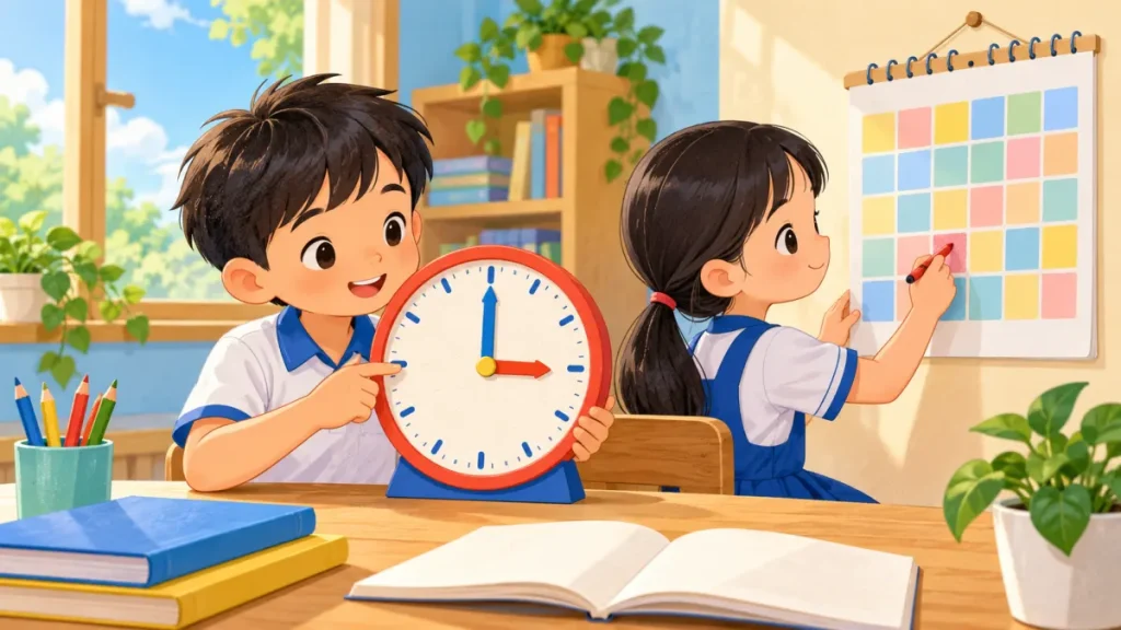 Bài tập xem đồng hồ và lịch lớp 2