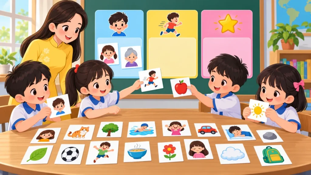 Bài tập danh từ, động từ, tính từ lớp 4